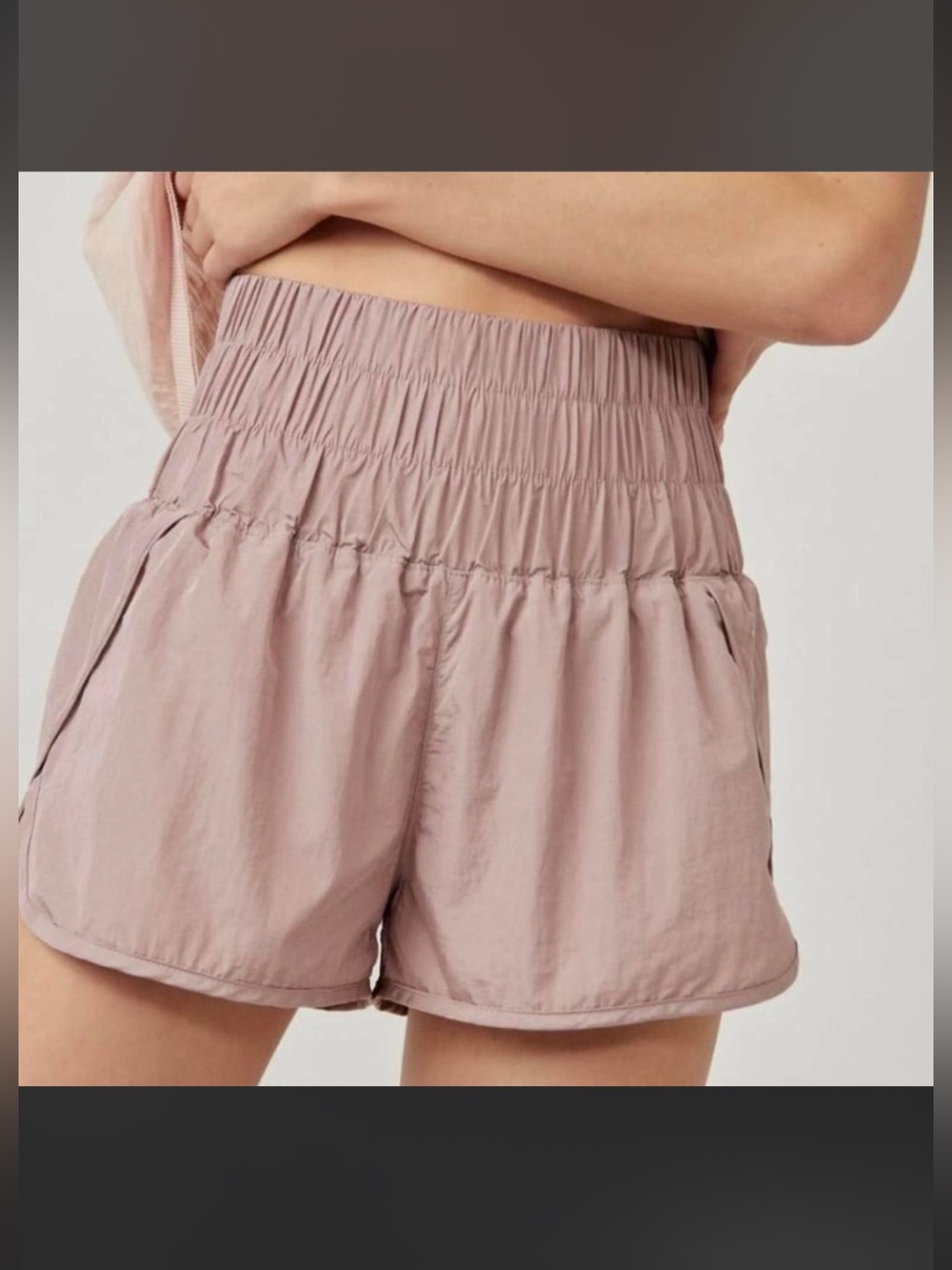 Free People Shorts Small Pink Elastic Waist Lined Shorts Casual Summer